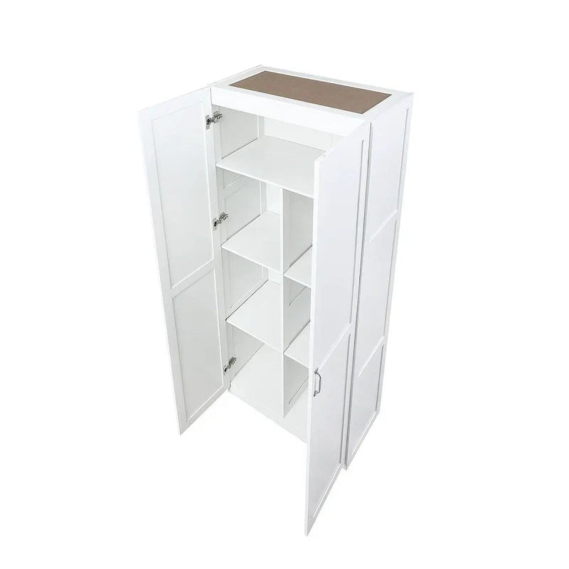 Modern Storage Wardrobe Cabinet with Doors and Multi Compartment Shelves - image 17