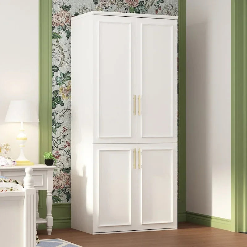 74.8-Inch Tall Large Modular Wardrobe Closet with Glass Doors - image 26