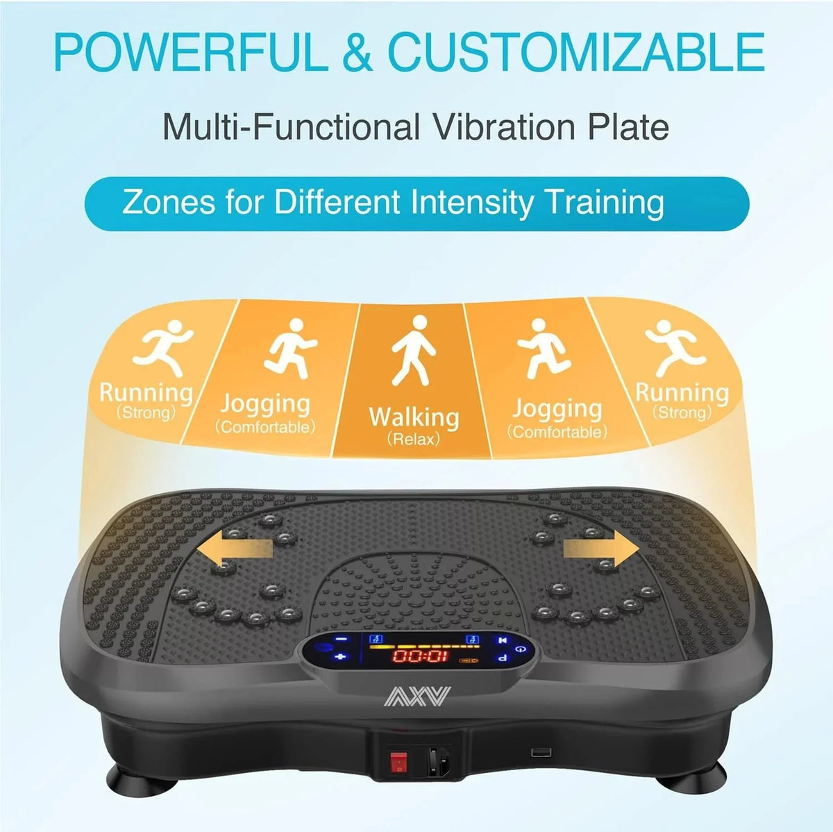 Vibration Plate Fitness Platform Exercise Machine Vibrating Lymphatic Drainage Shaking Full Body Shaker Workout Vibrate Stand Shake Board Sport Gym for Weight Loss Fat Burner for Women Men - image 8