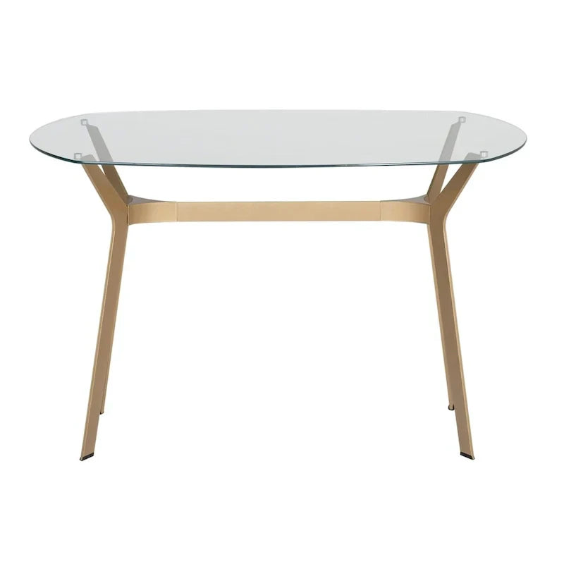 Silver Orchid Myers 48-Inch Modern Metal and Glass Desk - image 3
