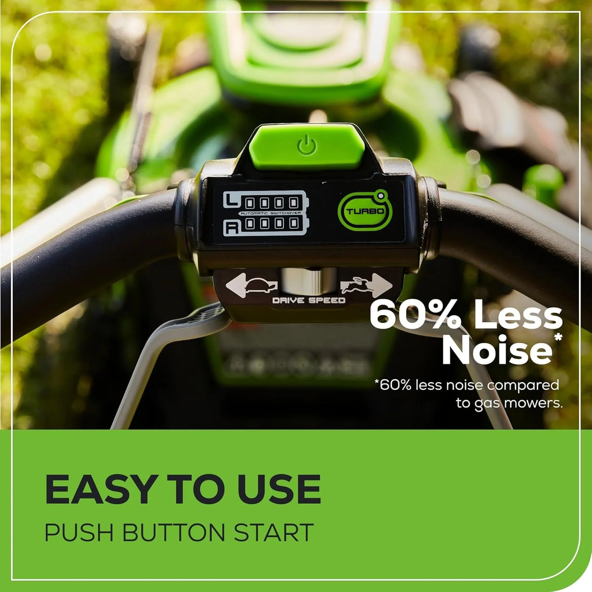 60V 21 Cordless (Self-Propelled) Lawn Mower , 2 x 4.0Ah Batteries and Dual Port Rapid Charger - image 8