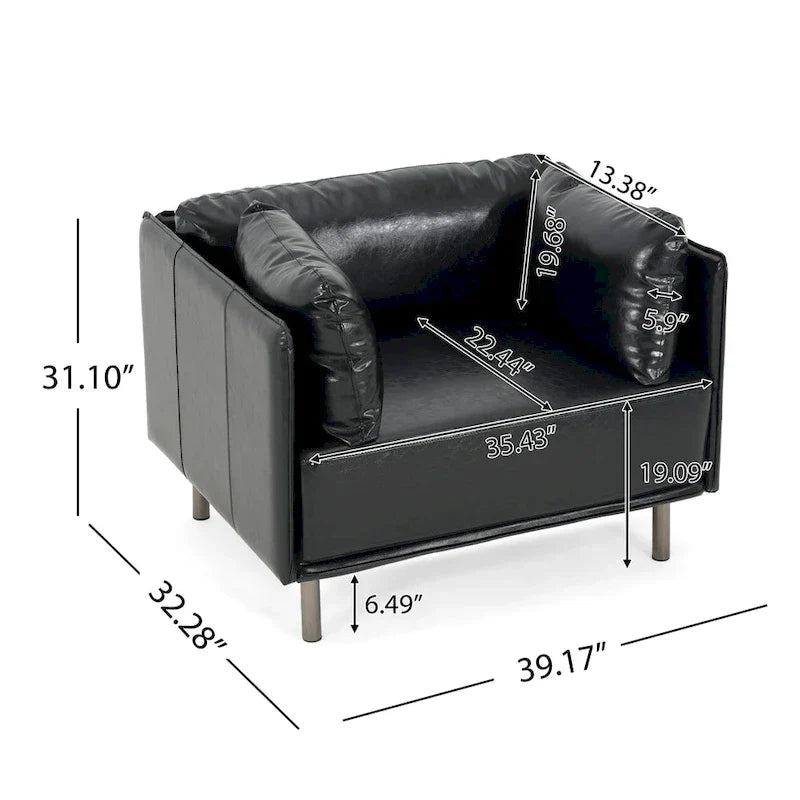 Christopher Knight Home Daphne Faux Leather Lounge Chair - image 11