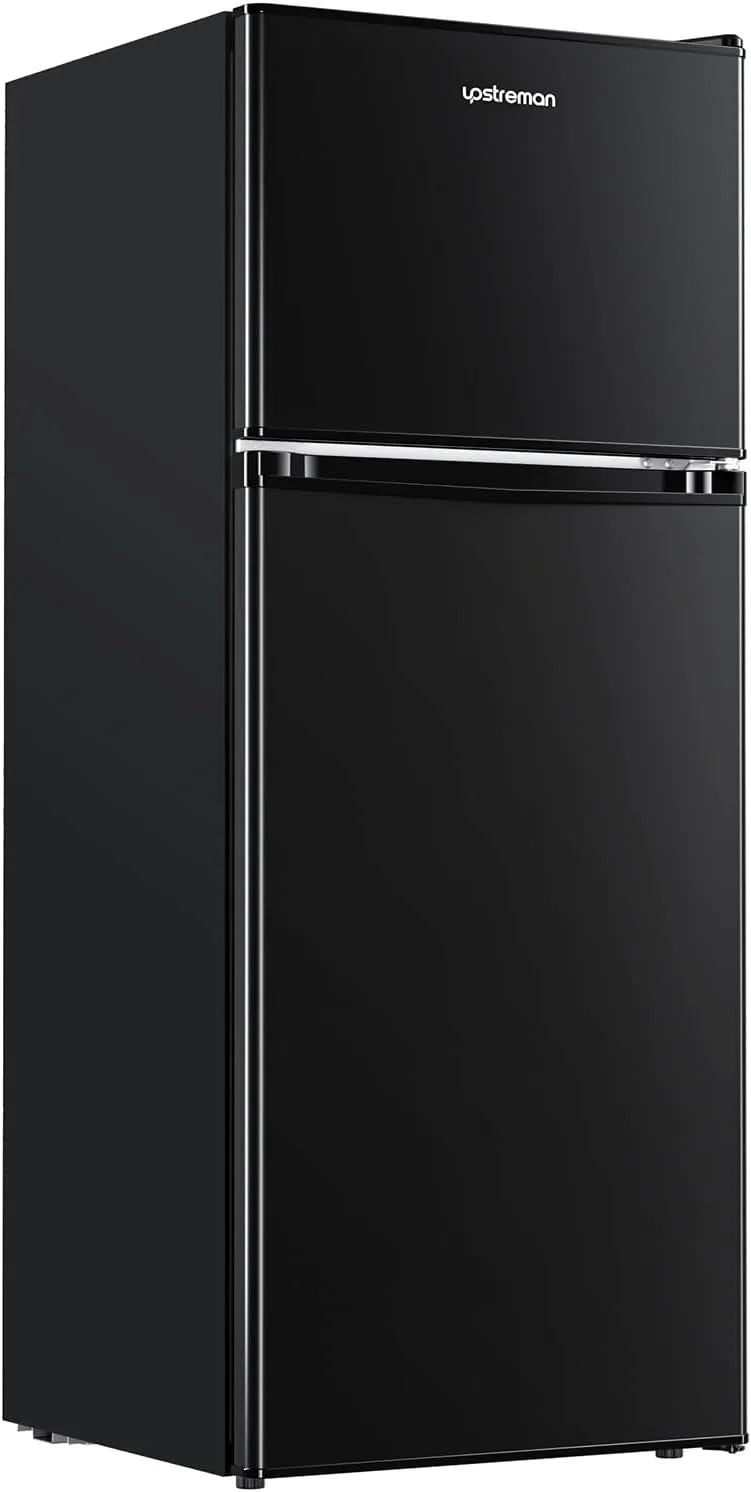 Upstreman 3.1 Cu.Ft Mini Fridge with Freezer, Double Door Small Fridge, Dorm Essentials, Adjustable Thermostat, Energy Saving, Mini Refrigerator for Office, Dorm,Bedroom, Stainless - image 8