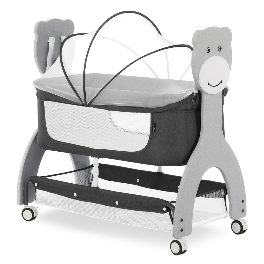 Dream on Me Cub Portable Bassinet in Dark Grey. Multi-Use Baby Bassinet with Locking Wheels - image 1