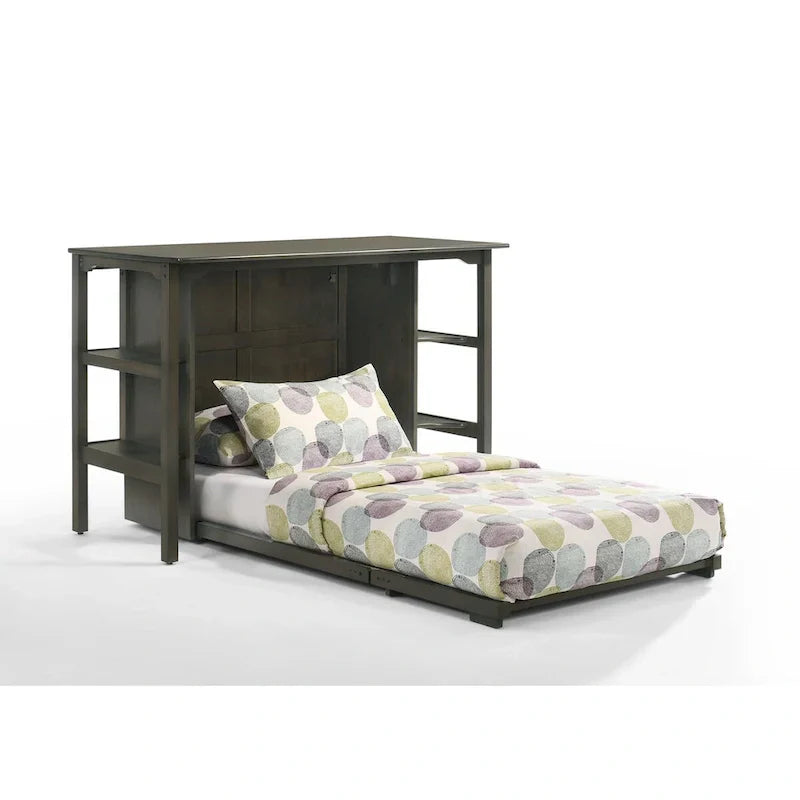 Murphy Desk Bed with Built In Shelves USB Charging and Foldable Design - image 6