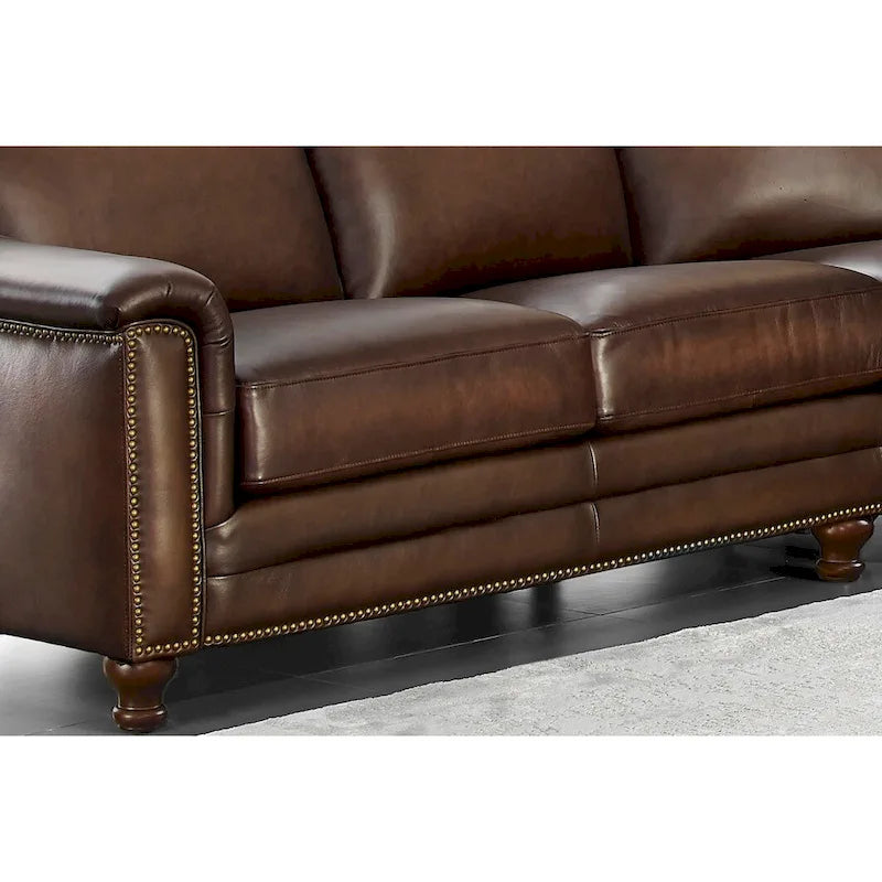 Hydeline Belfast L-Shaped Sectional Sofa in Top Grain Leather - image 4