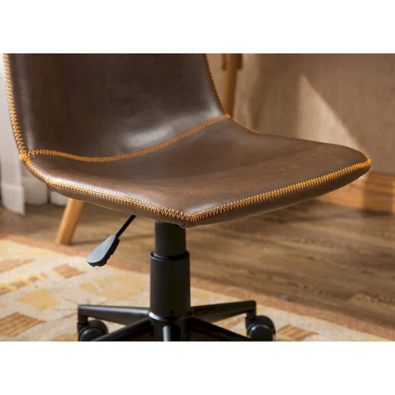Roundhill Furniture Cesena 360° Swivel Office Chair with Faux Leather and Air Lift - image 7