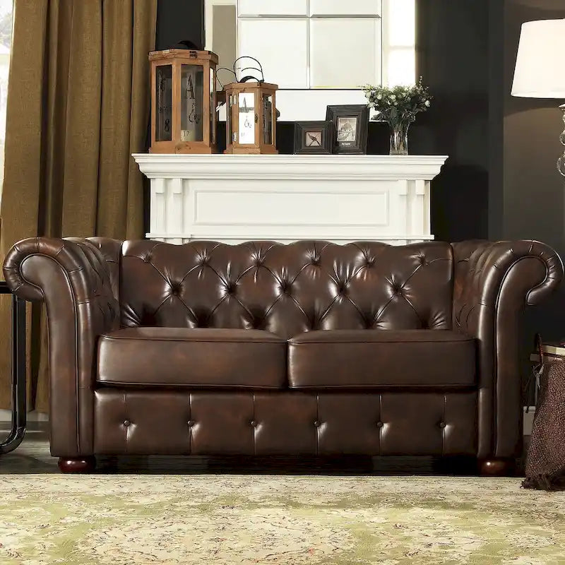 iNSPIRE Q Artisan Knightsbridge Tufted Chesterfield Loveseat - image 9