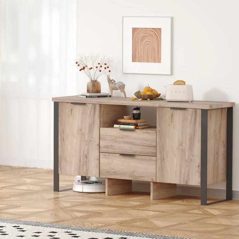 2-Door, 2-Drawer Storage Cabinet and TV Stand - image 2