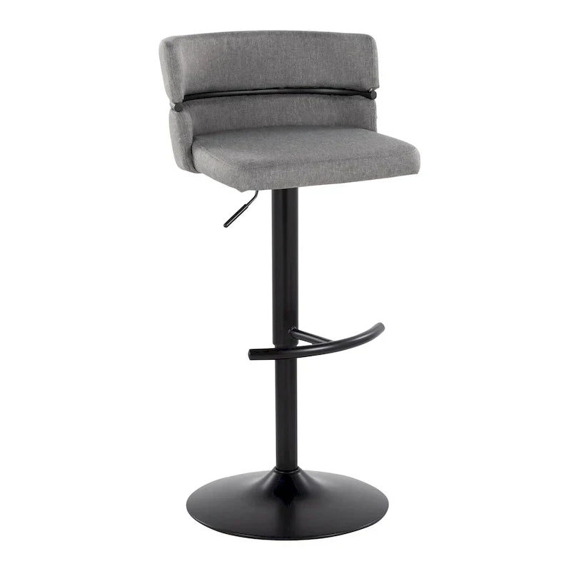 Set of 2 Silver Orchid Lena Adjustable Bar Stools with Rounded T Footrest - image 12