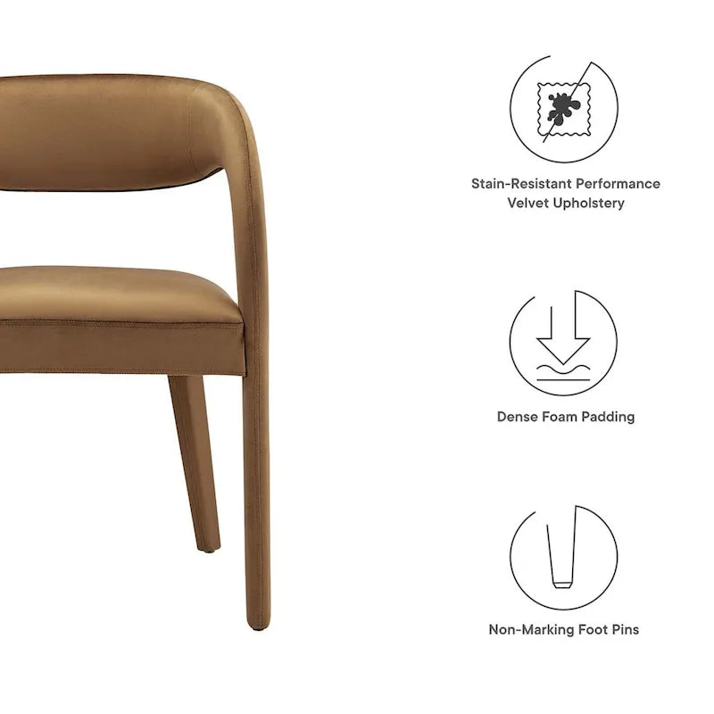 Set of Two Pinnacle Performance Velvet Dining Chairs - image 13