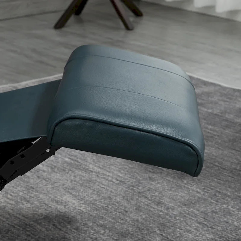 HomCom Faux Leather Adjustable Manual Swivel Base Recliner Chair with Comfortable and Relaxing Footrest - image 13