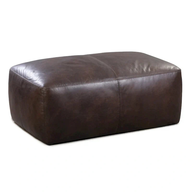 Poly & Bark Denver Leather Ottoman - Authentic Full Grain Italian Leather - image 34