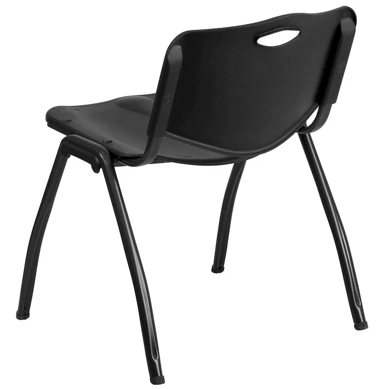 880 lb. Capacity Heavy-Duty Plastic Stackable Chair with Carrying Handle - image 9