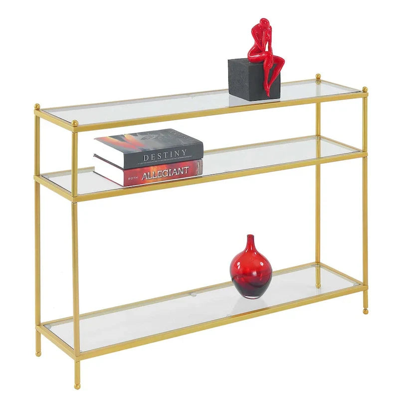 Royal Crest 3-Tier Glass Console Table by Convenience Concepts - image 12
