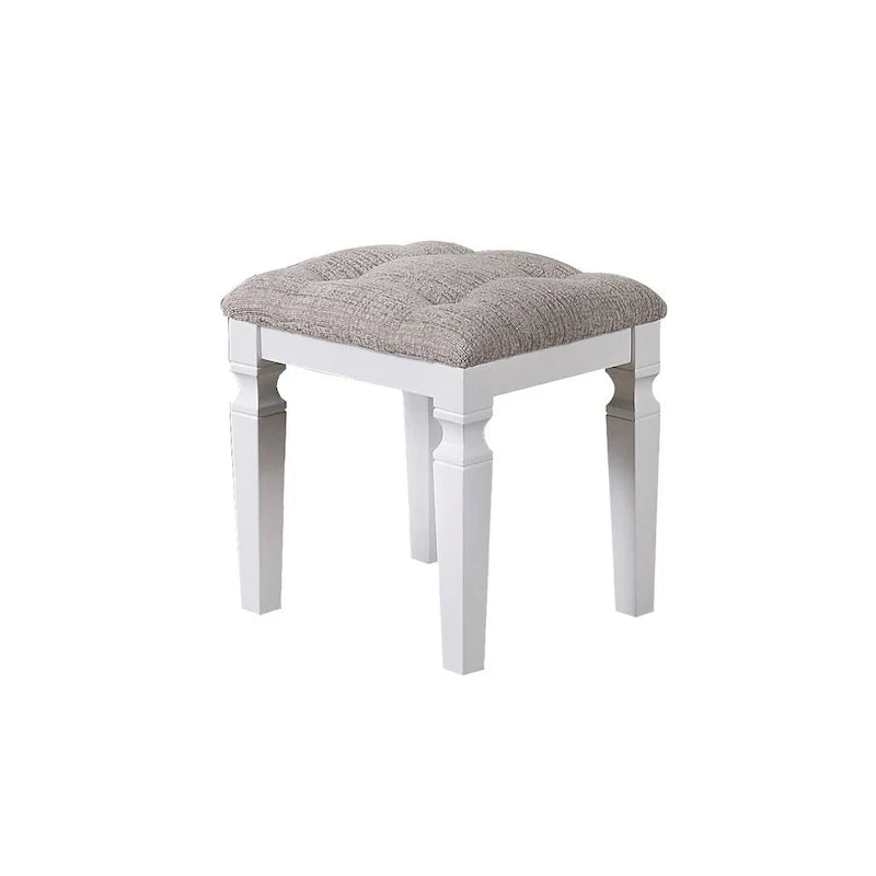 Fabric and Wood Vanity Set with Matching Stool - image 15