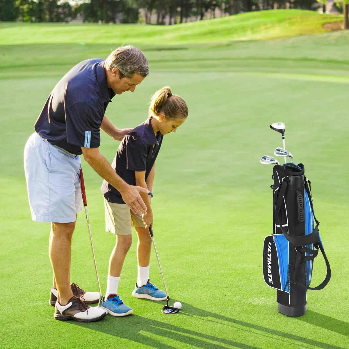 Junior Complete Golf Club Set for Age 8 to 13, Includes 3# Fairway Wood, 7# & 9# Irons, Putter - image 4