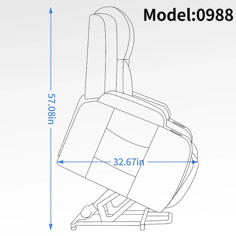 Lazy Boy Power Lift Recliner Chair, Modern Single Motor Massage Sofa Chair with Lumbar Heating, USB Charging Port, Cup Holders - image 9