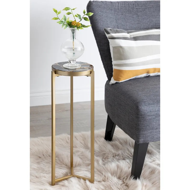 Kate and Laurel Aguilar Glamorous Drink Table - 9x9x23 Inches - image 1