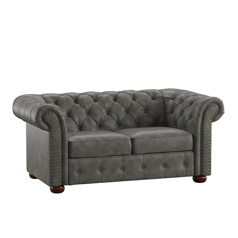 iNSPIRE Q Artisan Knightsbridge Tufted Chesterfield Loveseat - image 6