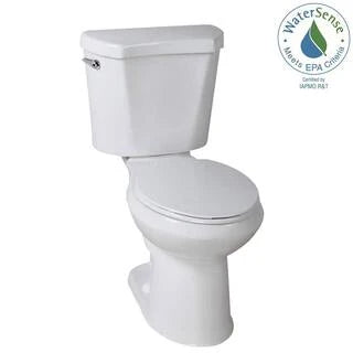 2-Piece 1.28 GPF High Efficiency Single Flush Elongated Toilet in White - image 10