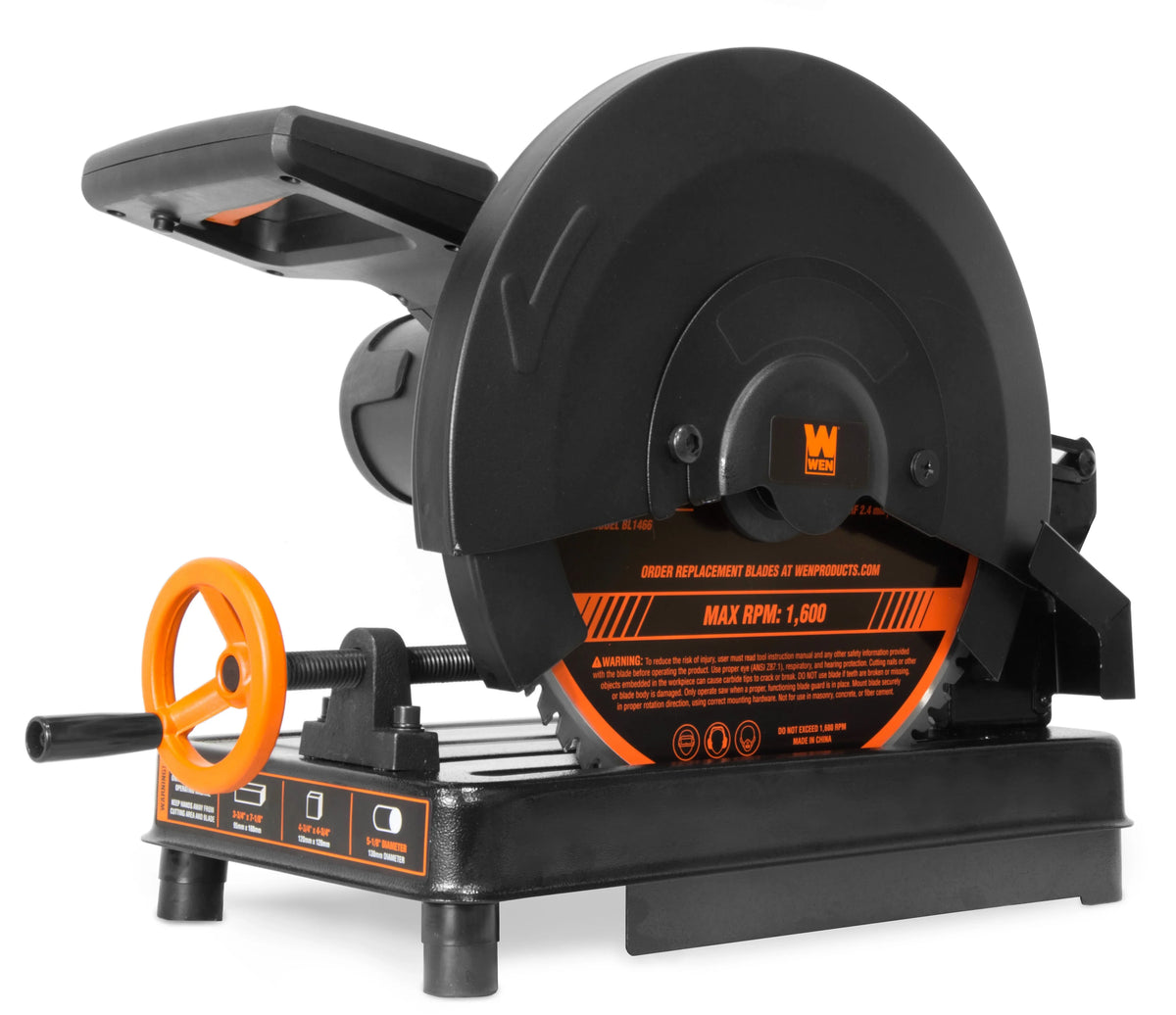 WEN Products 15-Amp 14-Inch Multi-Material Cut-Off Chop Saw with Carbide-Tipped Metal-Cutting Saw Blade - image 2