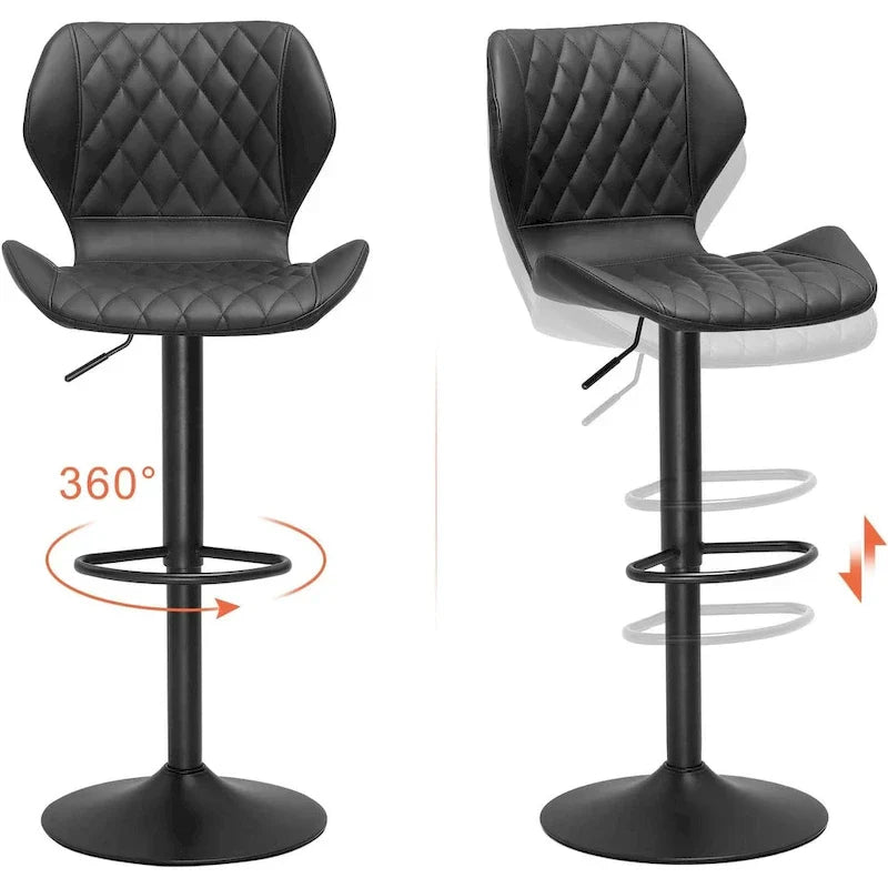 Set of 2 Upholstered Swivel Counter Height Bar Stools - image 5