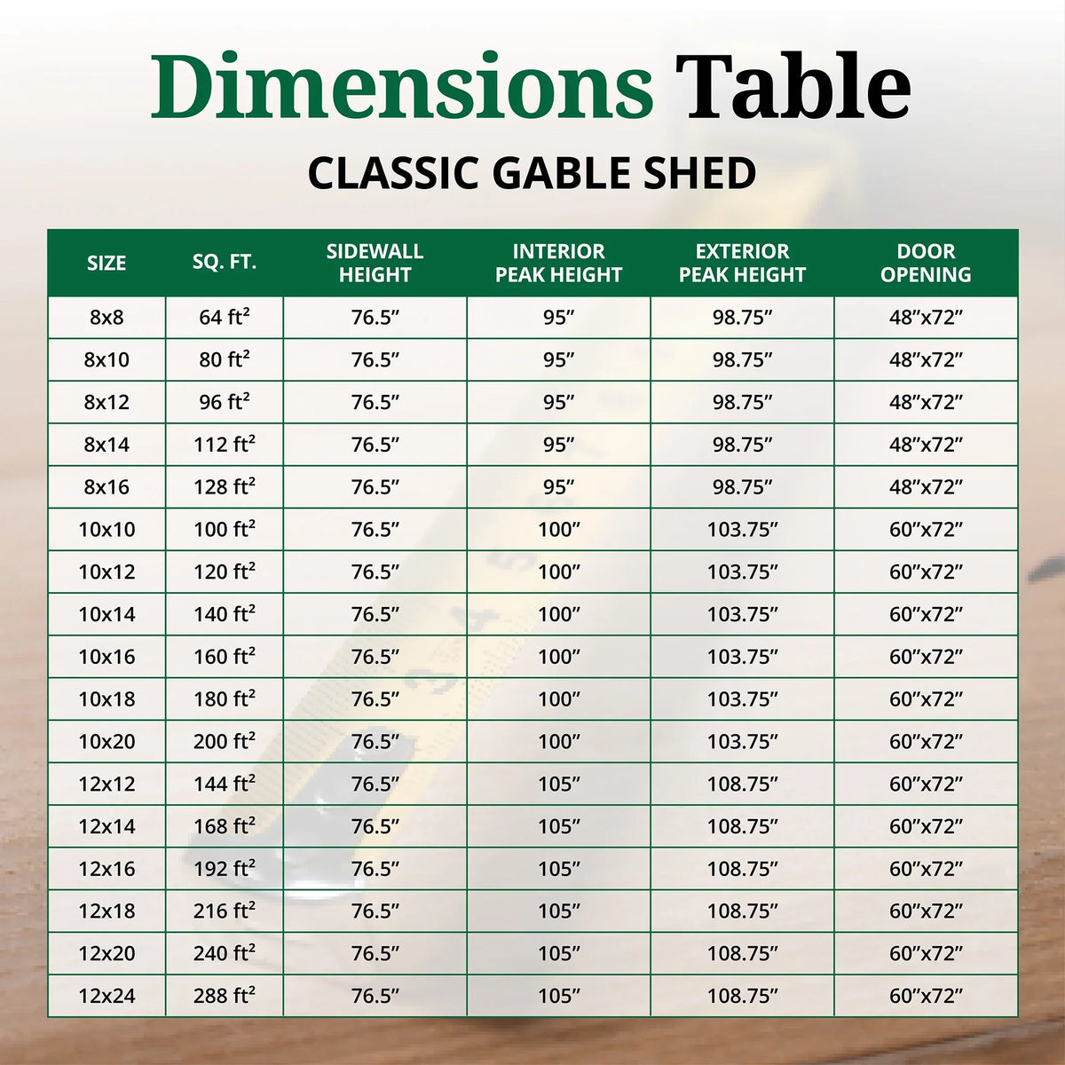 Little Cottage Co. 8x8 Classic Gable Shed, Outdoor Wood Storage Shed Do-It-Yourself Precut Kit - image 12
