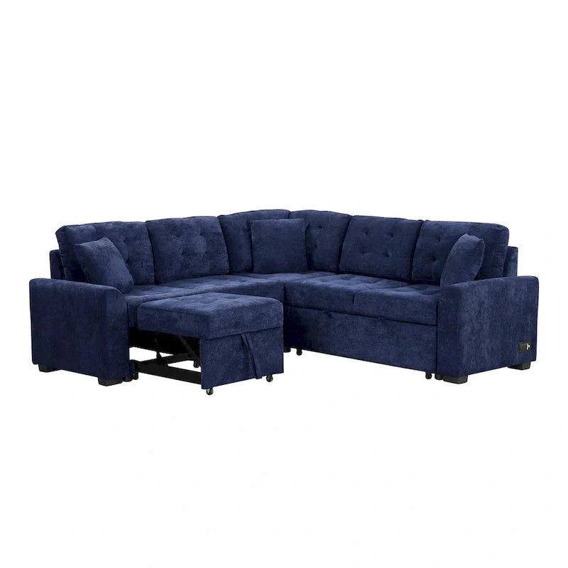 Roomfitters L-Shaped Pull-Out Sofa Bed with Wheels, USB Ports, and Power Outlets – Versatile Sleeper Sofa for Ultimate Living Room Comfort - image 31
