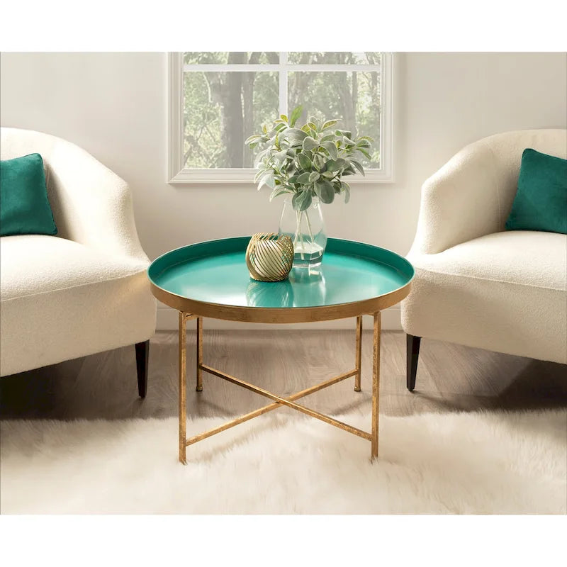 Kate and Laurel Celia 28.25-Inch Round Metal Coffee Table - image 15