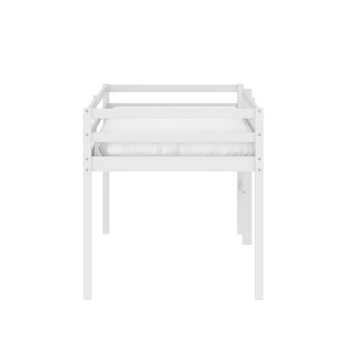 Hillsdale Campbell Wood Twin Junior Loft Bunk Bed, White - image 8