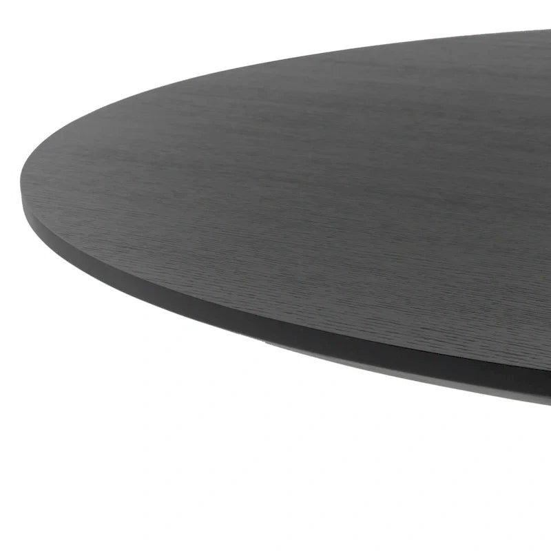 Round Dining Table with Wooden Base for Kitchen and Dining Room - image 33