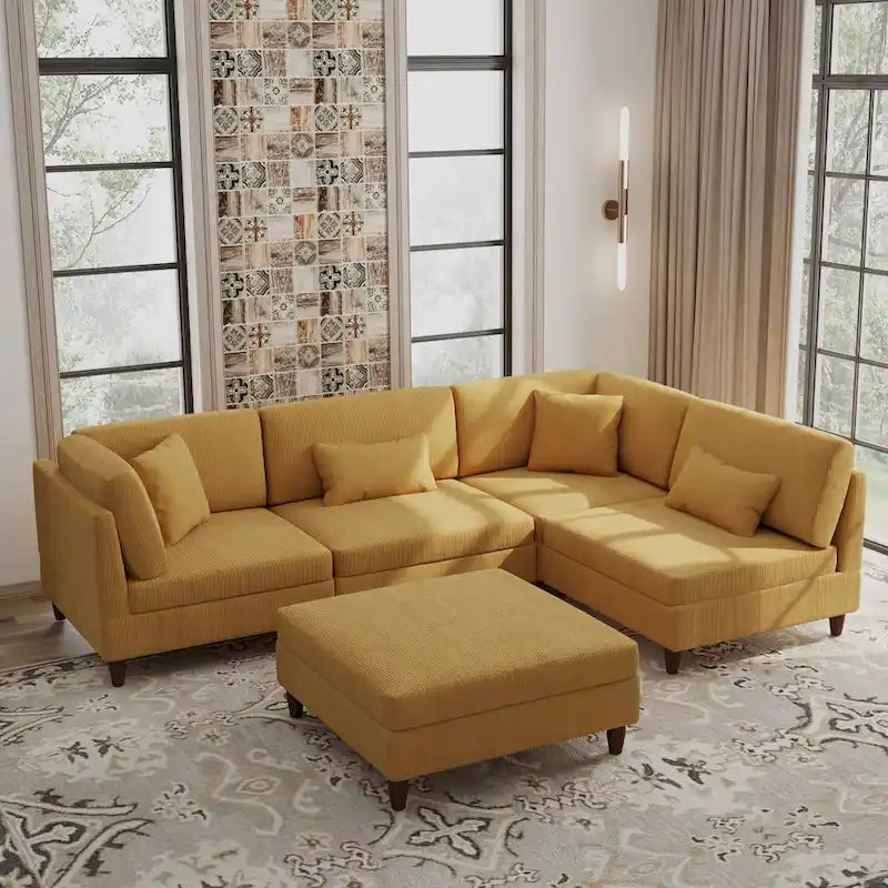 Modular Sectional Sofa with Ottoman and Configurable Design - image 25