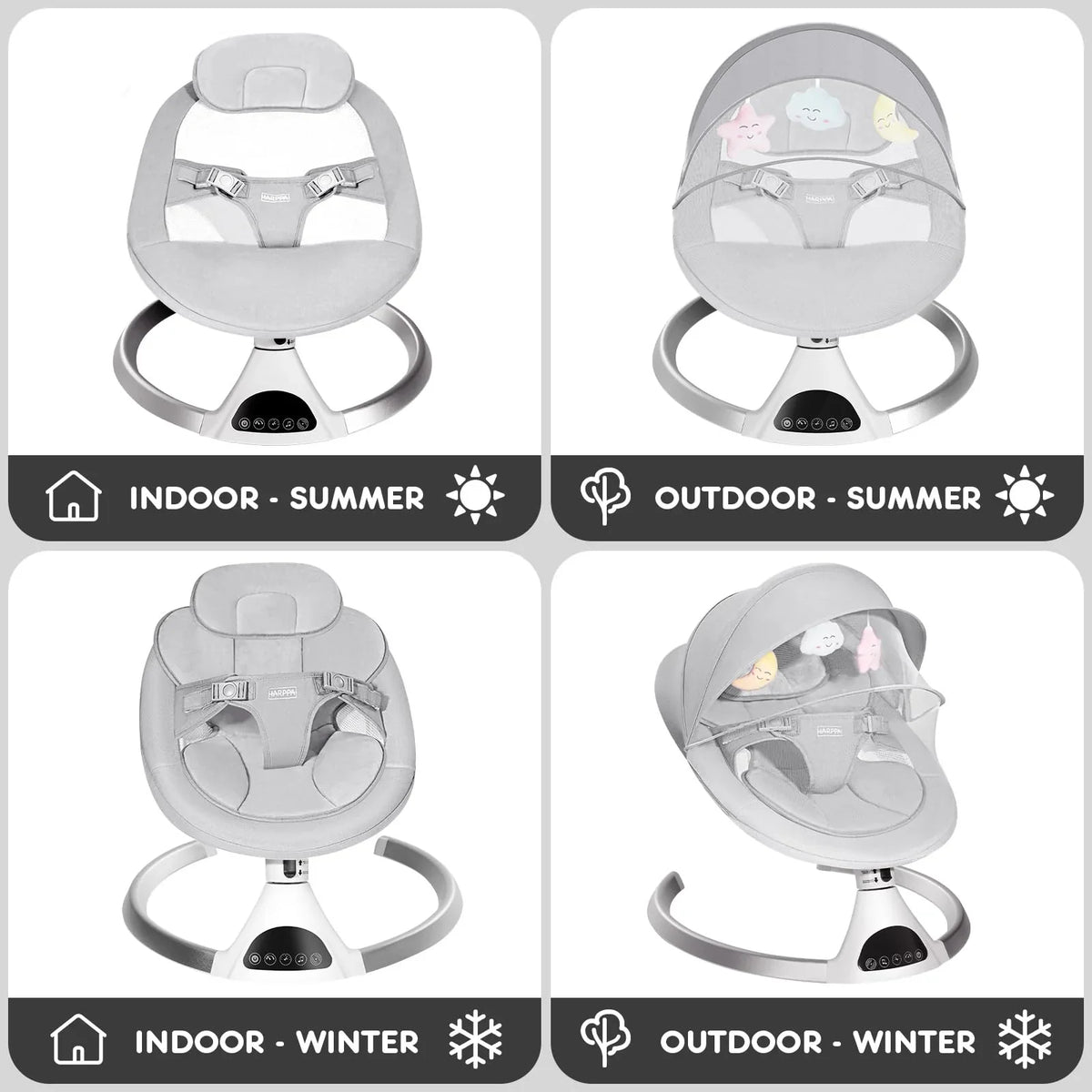 HARPPA Electric Baby Swing for Infants to Toddler with 5 Speed - image 7