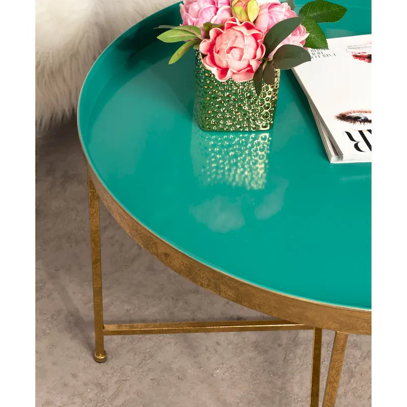 Kate and Laurel Celia 28.25-Inch Round Metal Coffee Table - image 18