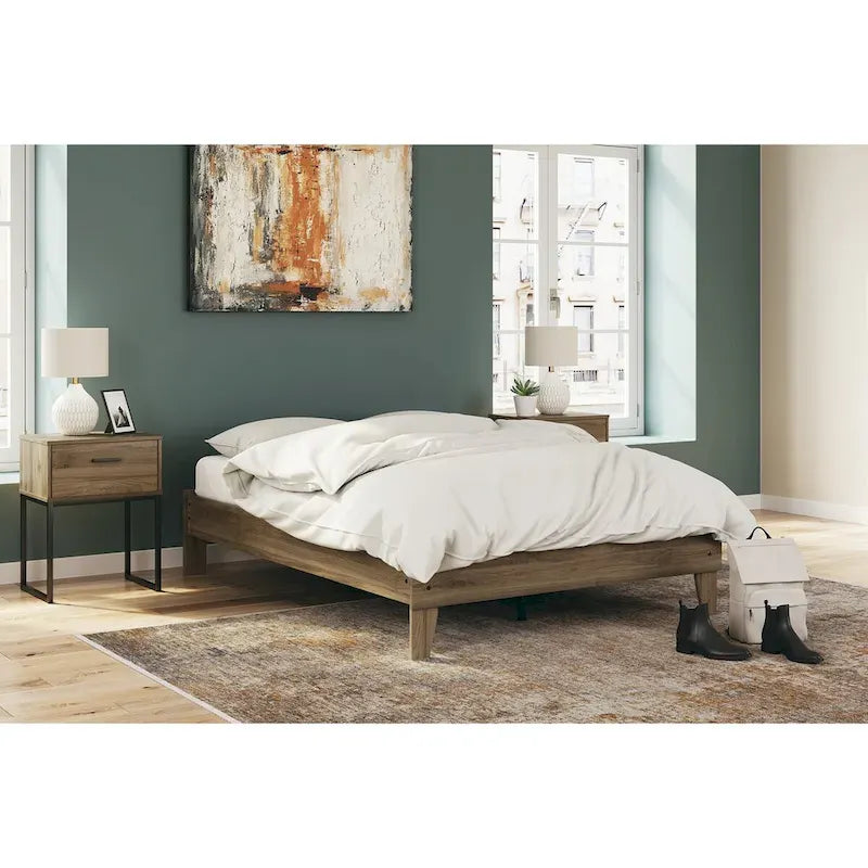 Signature Design by Ashley Deanlow Honey Wood Platform Bed - image 9