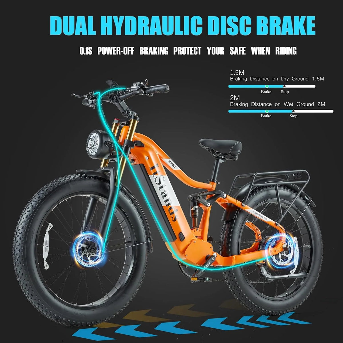 Electric Bike for Adults 26'', 1000W E - Mountain Bike 48V 30/20ah UL2849 Removable Battery, Fat Tire Ebike up to - image 26