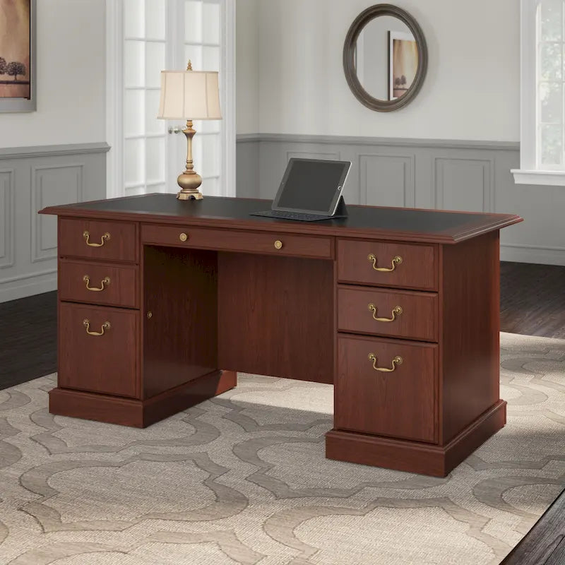 Saratoga Executive Desk with Drawers and Storage by Bush Furniture - image 2
