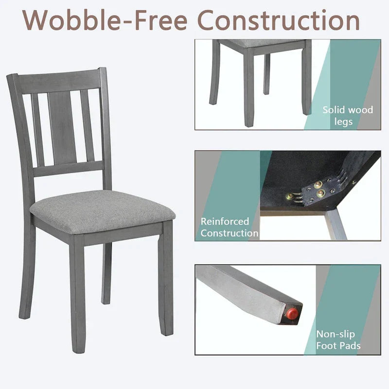 4-Piece Counter Height Dining Chair Set with Cushioned Seats - image 17