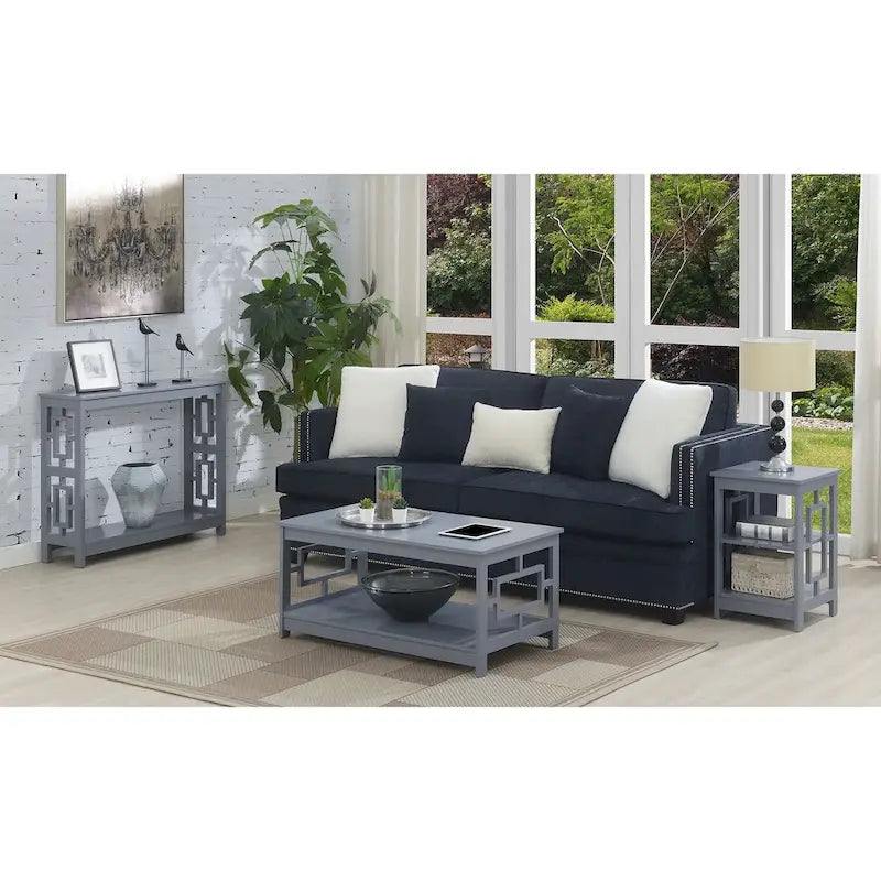 Convenience Concepts Town Square End Table Featuring Shelves - image 19