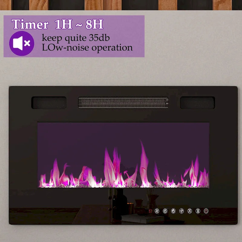 Remote-Controlled Electric Fireplace TV Stand Entertainment Center - image 35