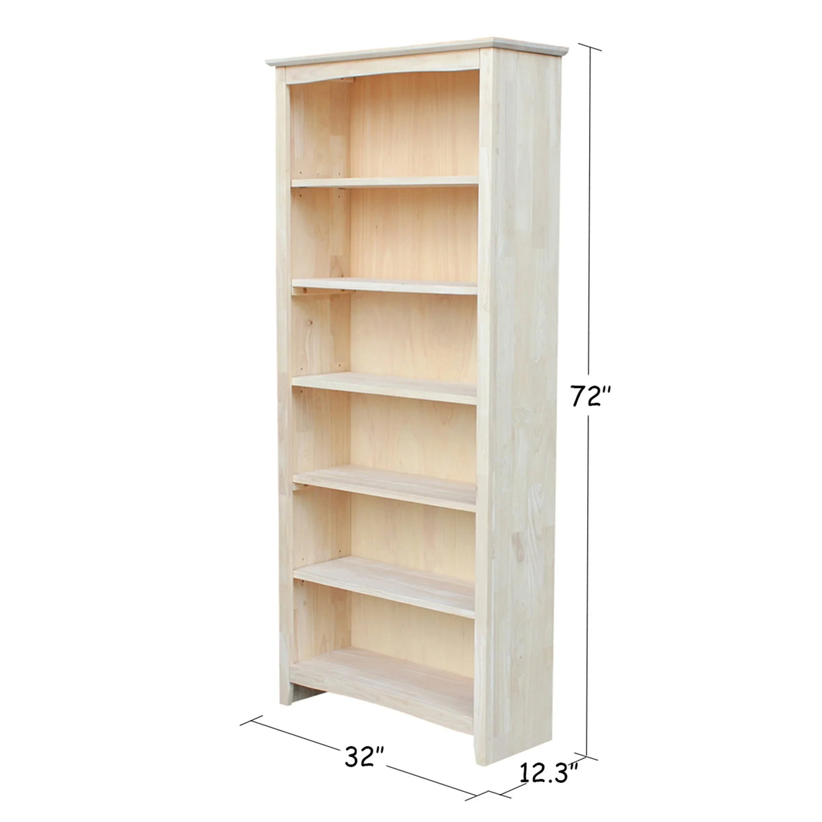 International Concepts Solid Wood Shaker Bookcase, 72 in H - image 25