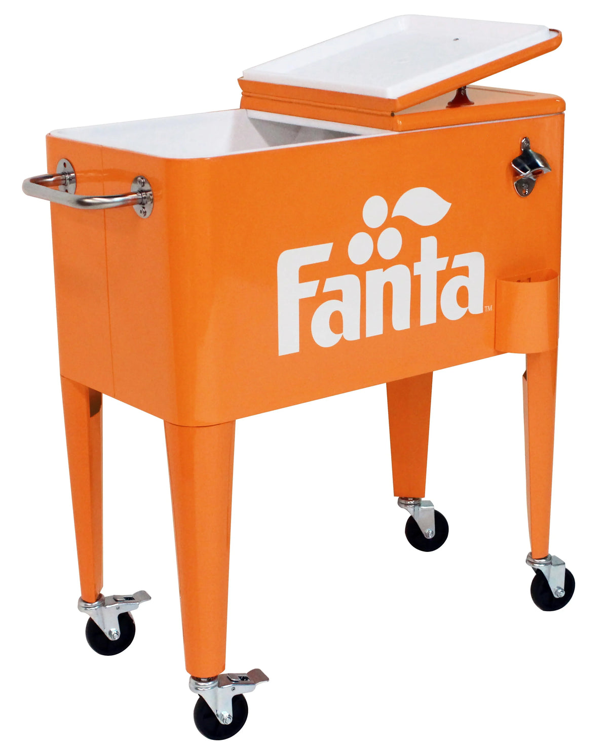 Leigh Country Coca-Cola Series CP 98501 Fanta 60 Qt Metal Outdoor Patio Cooler - Orange - image 3