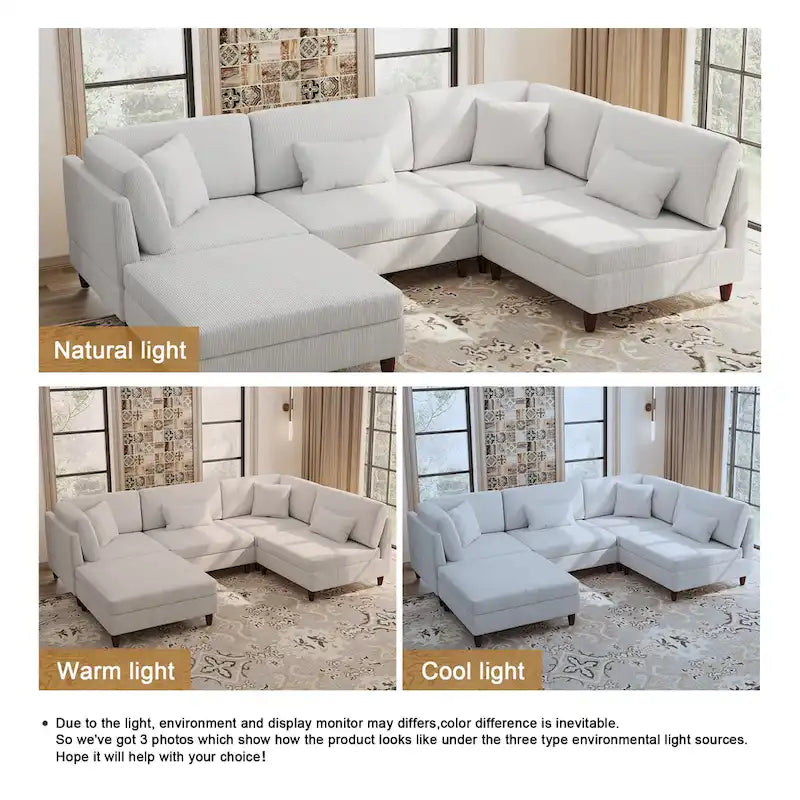 Modular Sectional Sofa with Ottoman and Configurable Design - image 38