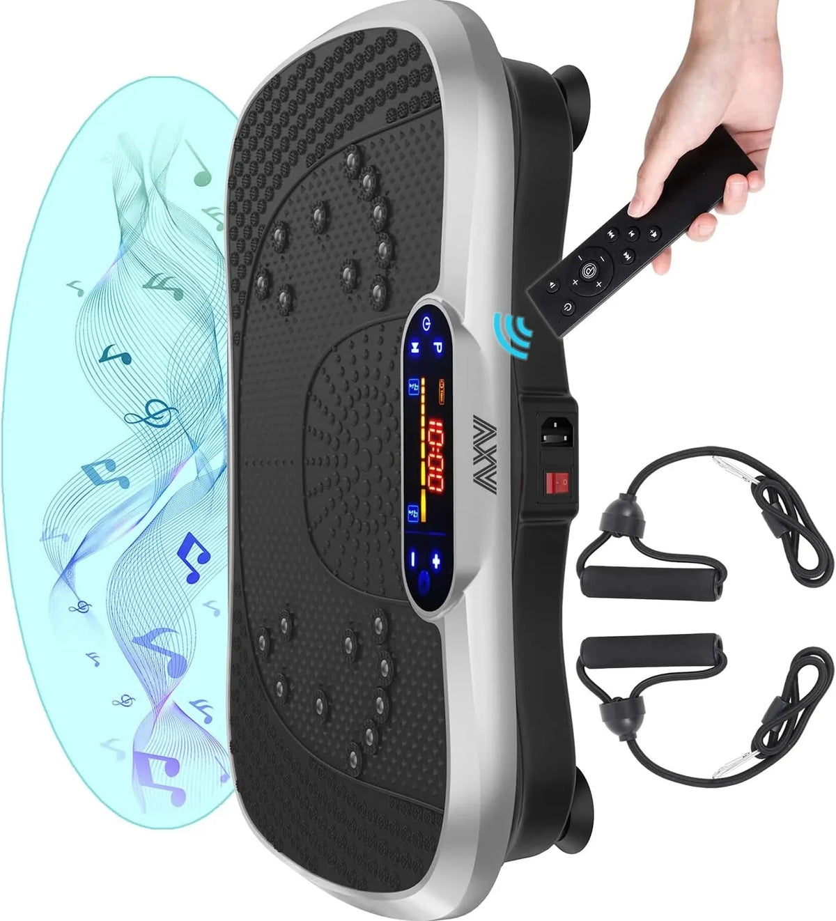 Vibration Plate Fitness Platform Exercise Machine Vibrating Lymphatic Drainage Shaking Full Body Shaker Workout Vibrate Stand Shake Board Sport Gym for Weight Loss Fat Burner for Women Men - image 9