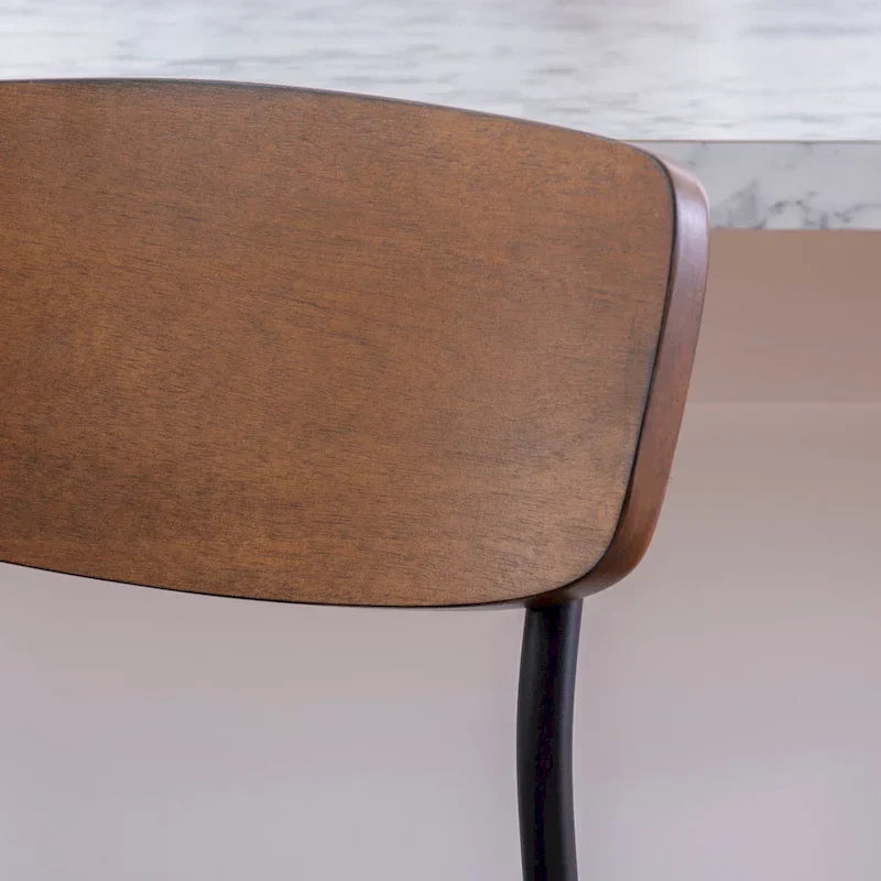 Lowrey 25-Inch Counter Stool with Metal Frame and Faux Leather Upholstery - image 3