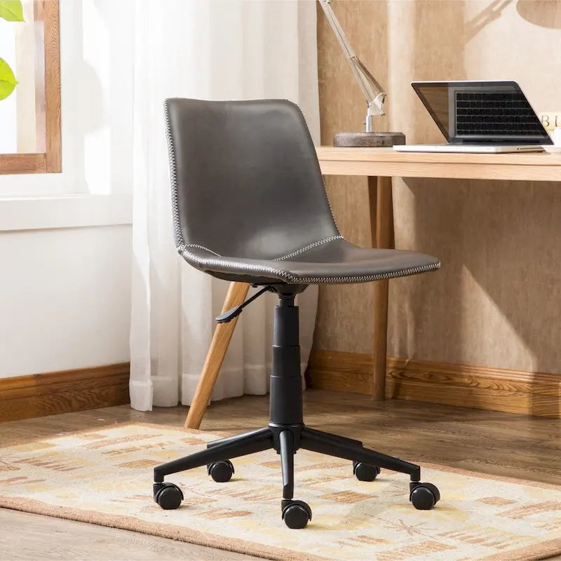 Roundhill Furniture Cesena 360° Swivel Office Chair with Faux Leather and Air Lift - image 14