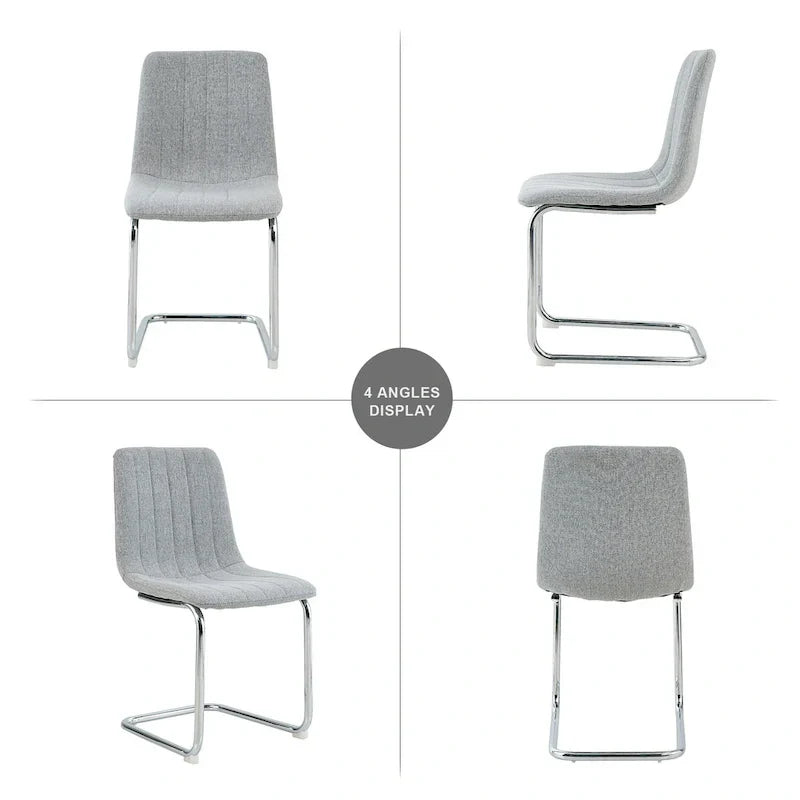 4-Piece Modern Dining Chair Set with Metal Legs - image 17