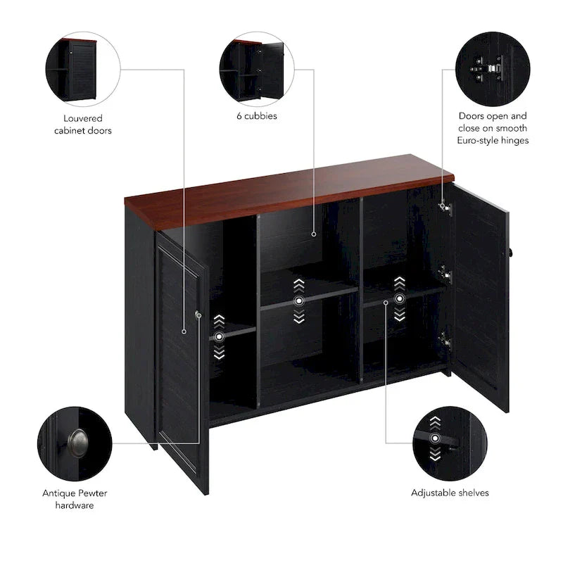 Bush Furniture Fairview Accent Cabinet Featuring Doors and Shelves - image 3