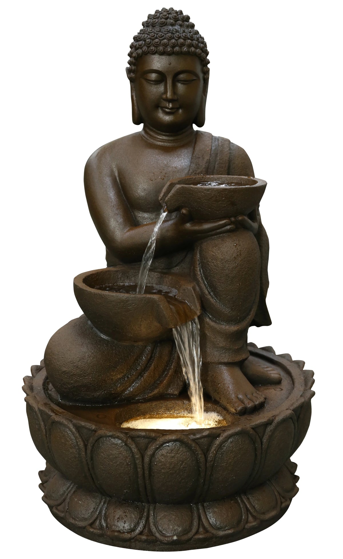 Large Buddha Fountain with Warm White LED - image 2